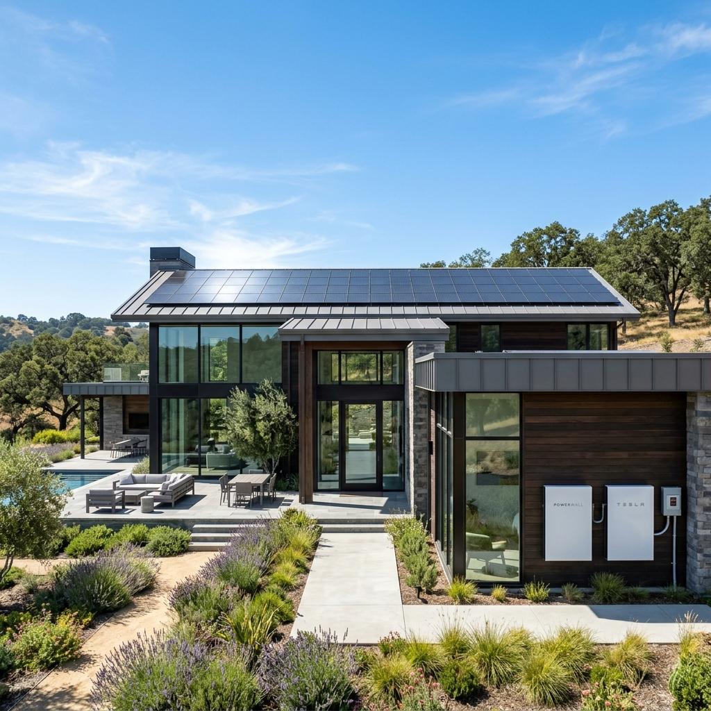 Hybrid Solar Installation with Batteries